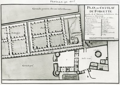 Plan of the Chateau de Forgette, near Saint-Savinien, from 